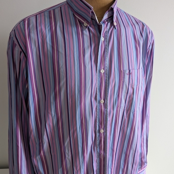 🦈Paul & Shark Purple and Blue Casual Button Down Shirt🇮🇹 - Picture 3 of 13